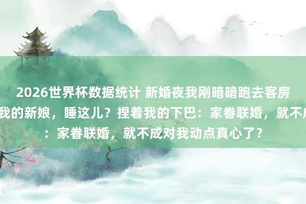 2026世界杯数据统计 新婚夜我刚暗暗跑去客房,他一脚踹开门:我的新娘,睡这儿?捏着我的下巴:家眷联婚,就不成对我动点真心了?