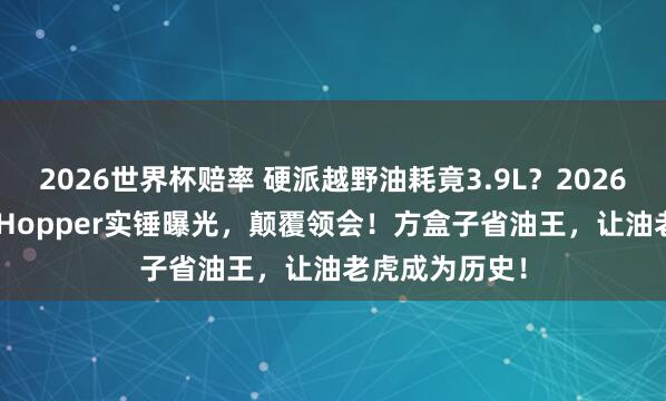 2026世界杯赔率 硬派越野油耗竟3.9L?2026款丰田Land Hopper实锤曝光,颠覆领会!方盒子省油王,让油老虎成为历史!