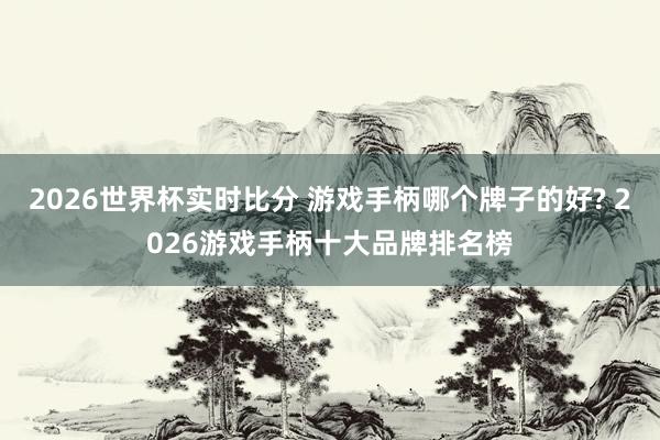 2026世界杯实时比分 游戏手柄哪个牌子的好? 2026游戏手柄十大品牌排名榜