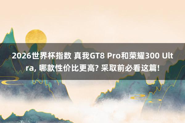 2026世界杯指数 真我GT8 Pro和荣耀300 Ultra， 哪款性价比更高? 采取前必看这篇!