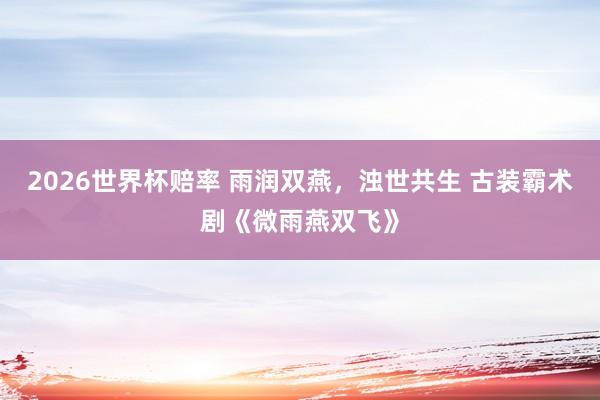 2026世界杯赔率 雨润双燕,浊世共生 古装霸术剧《微雨燕双飞》
